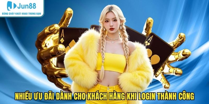 Nhiều ưu đãi dành cho khách hàng khi login thành công